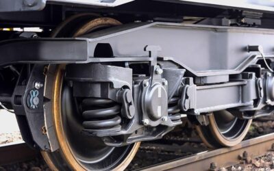 Railway wheels wagon .Freight (cargo) train.